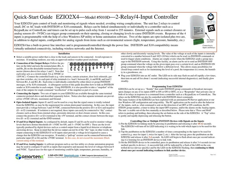 Smartenit EZIO2X4 5010D quick start guide