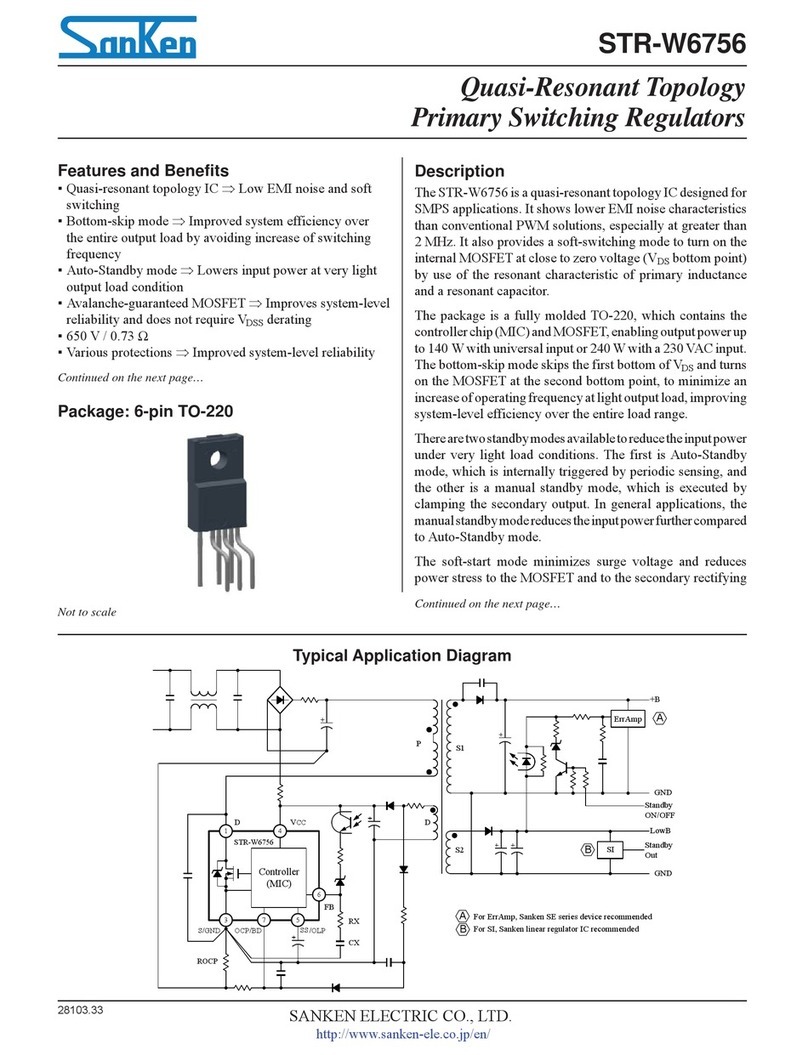 Sanken STR-W6756 User manual