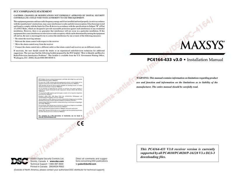 Maxsys PC4164-433 User manual