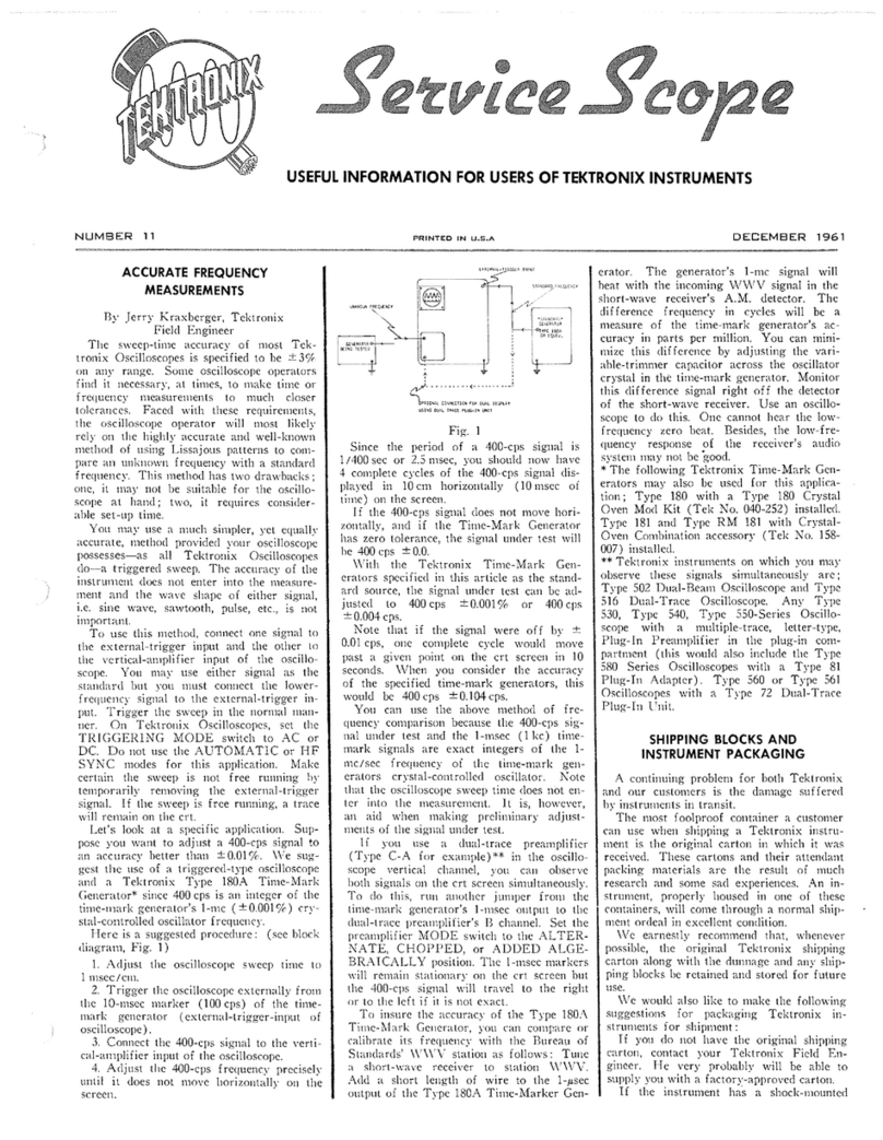 Tektronix 502 series Service manual