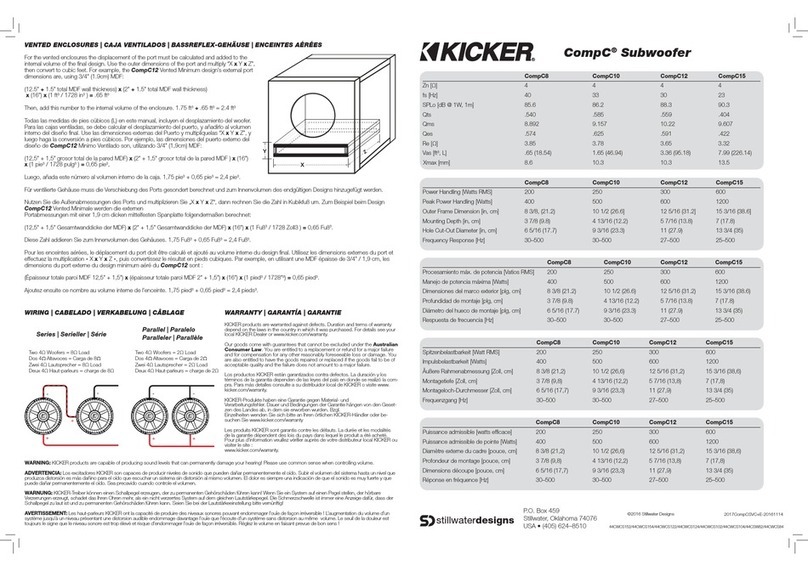 Kicker CompC8 User manual