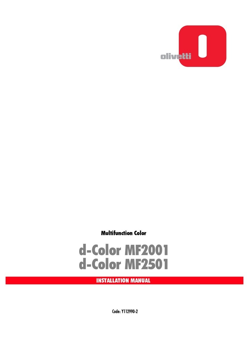 Olivetti d-Color MF2001 installation manual