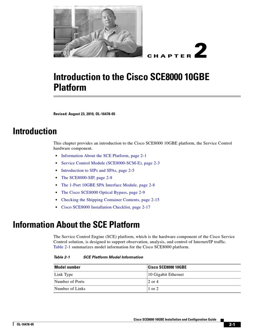 Cisco SCE8000 GBE User manual