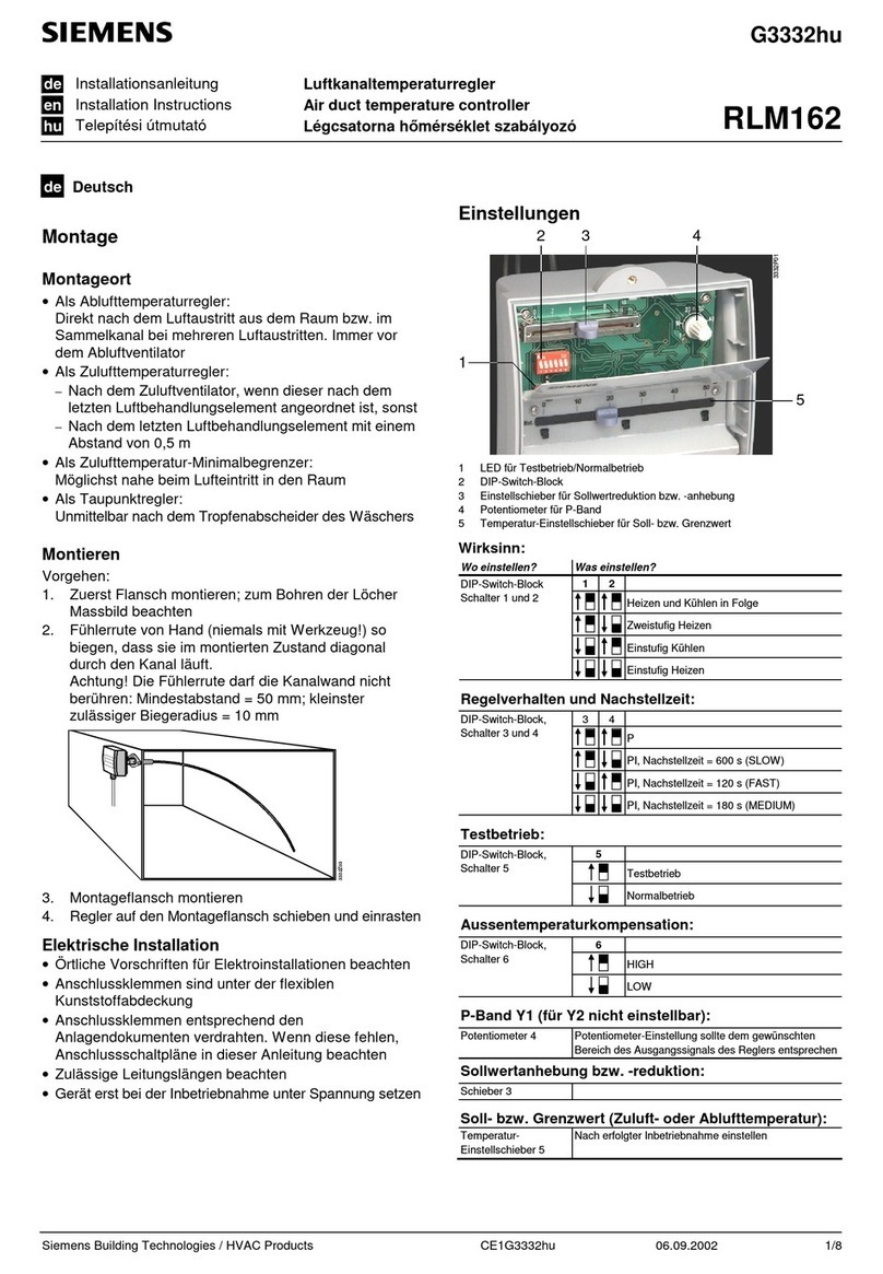 Siemens RLM162 User manual Siemens RLM162 User manual