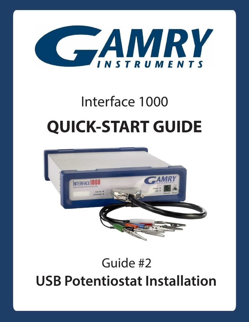 Gamry Interface 1000 User manual