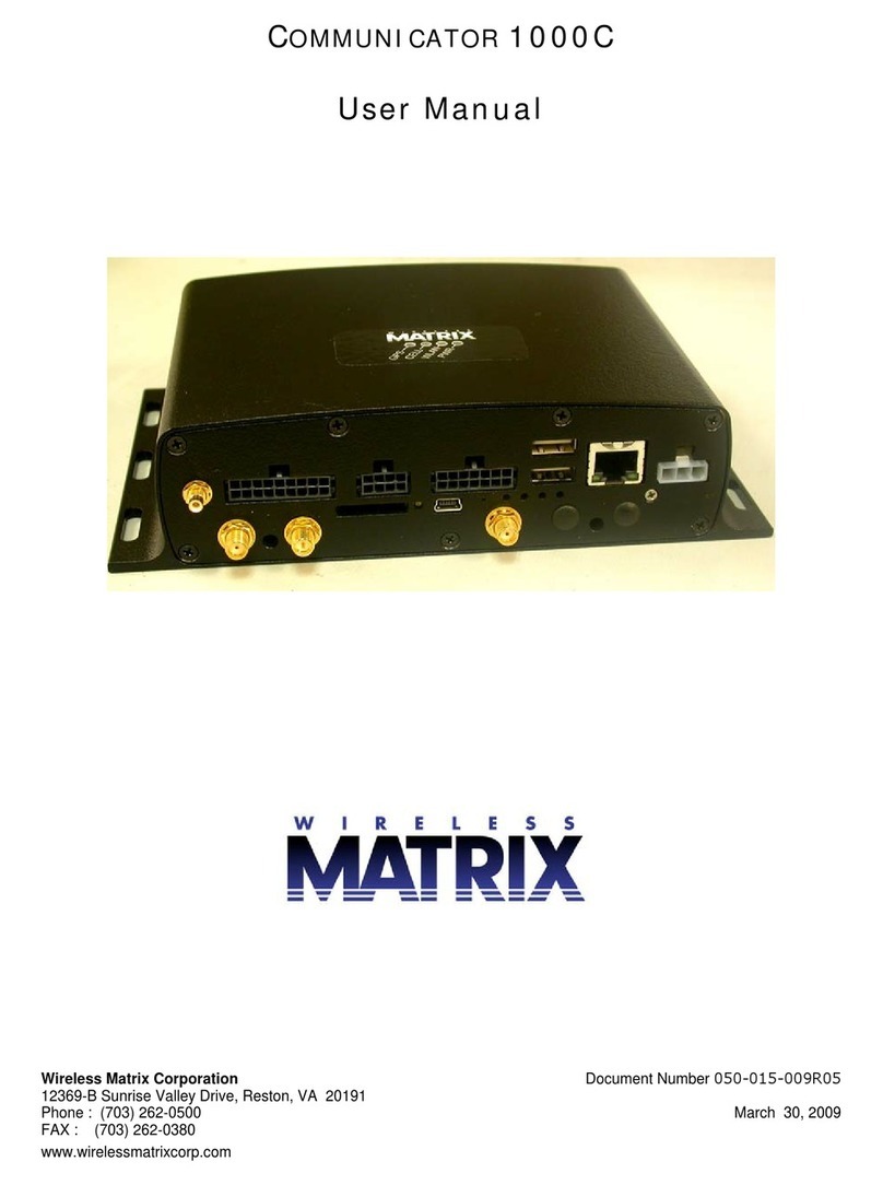 Wireless Matrix Corporation COMMUNICATOR 1000C user manual