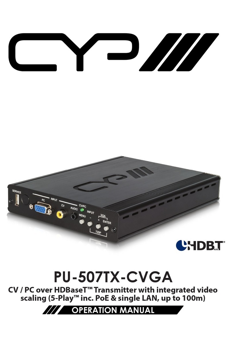 CYP PU-507TX-CVGA Installation manual