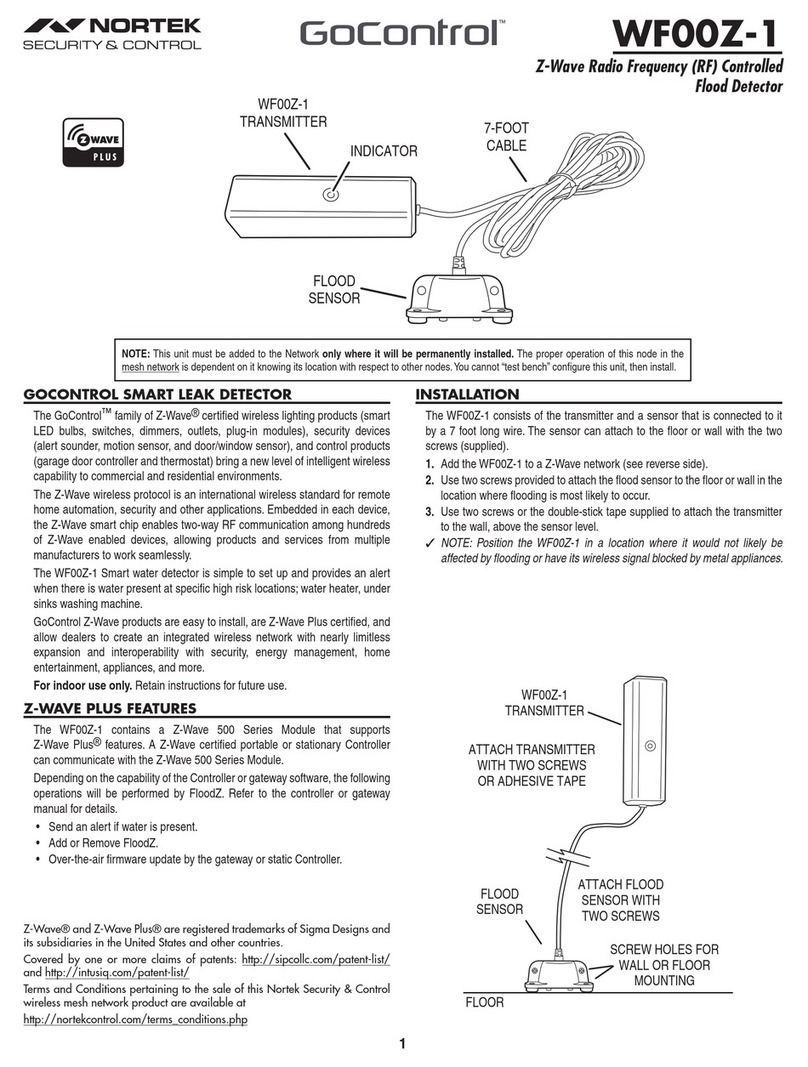Nortek Gocontrol WF00Z-1 instructions