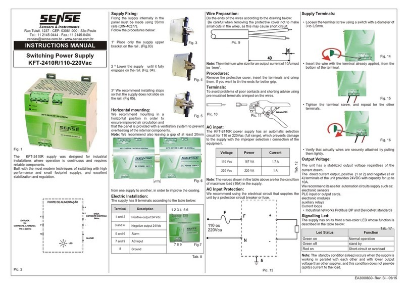 Sense KFT-2410R instruction manual