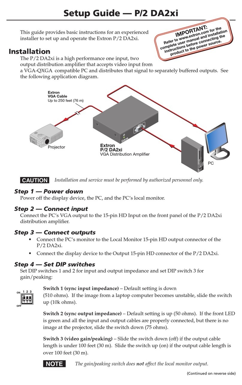 Extron electronics Extron P/2 DA2xi User manual
