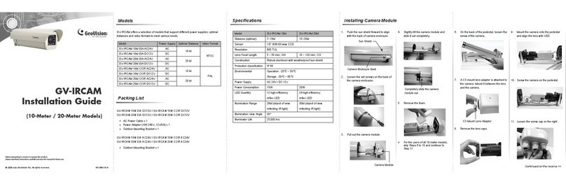 GeoVision GV-IRCAM 10M EIA  AC24V User manual