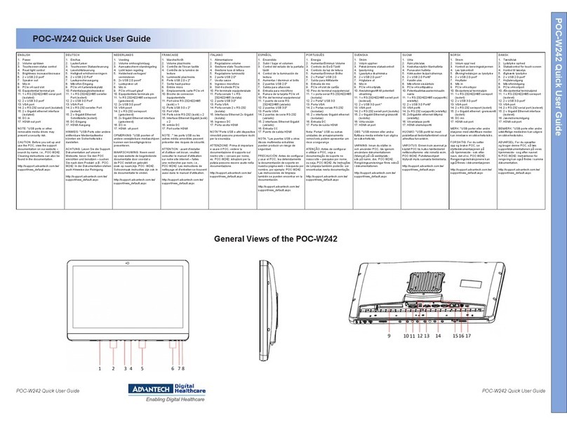 Advantech POC-W242 Instruction manual