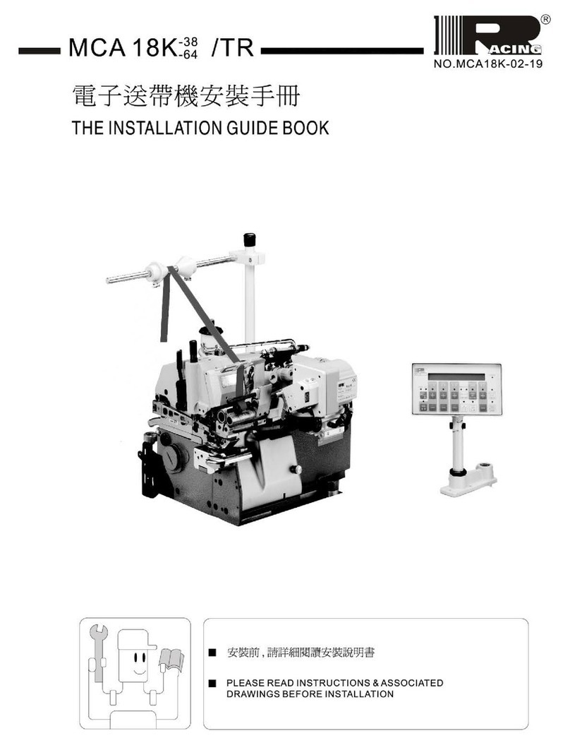 Racing MCA 18K-38/TR User manual