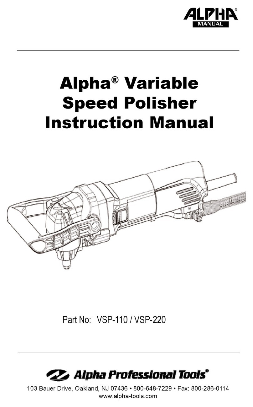 Alpha Professional Tools VSP-110 instruction manual