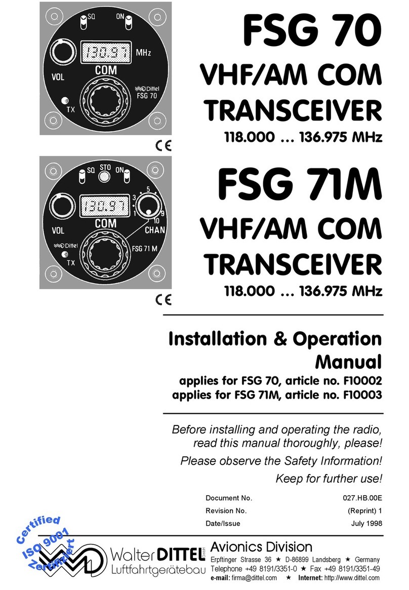 Walter Dittel FSG 70 User manual