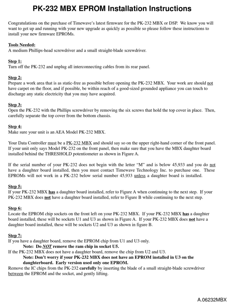 Timewave PK-232 MBX Installation instructions manual