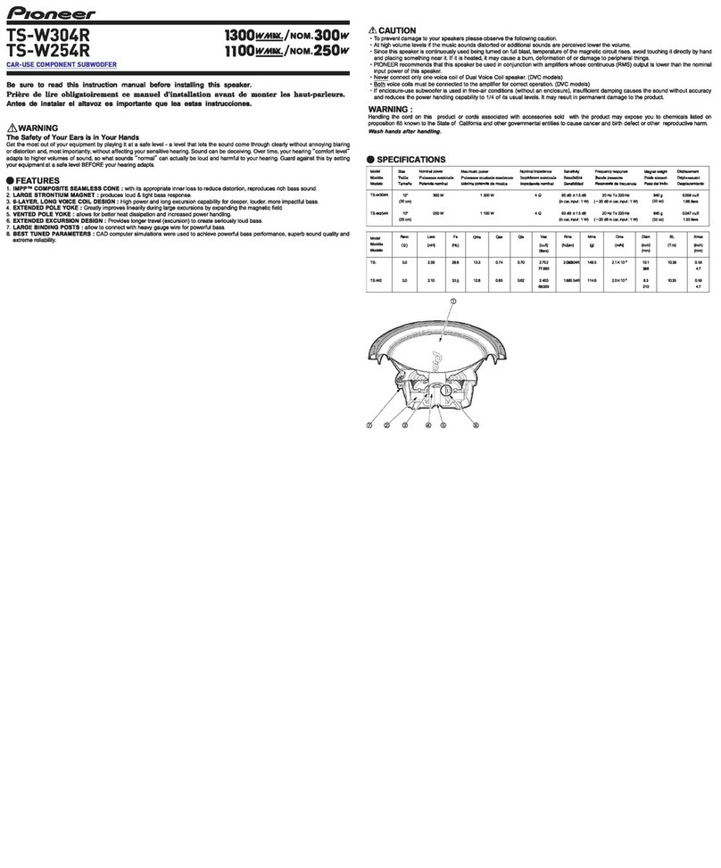 Pioneer TS-W304R instruction manual