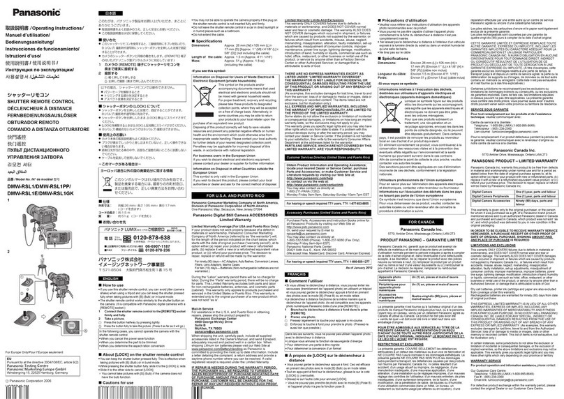 Panasonic DMW-RSL1 User manual