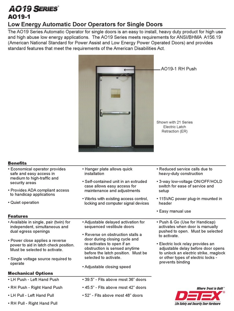 Detex AO19-1 manual
