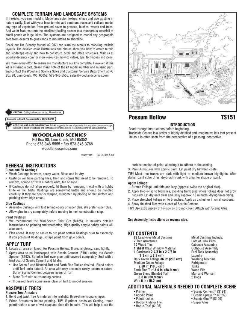 WOODLAND SCENICS Possum Hollow  TS151 Assembly instructions