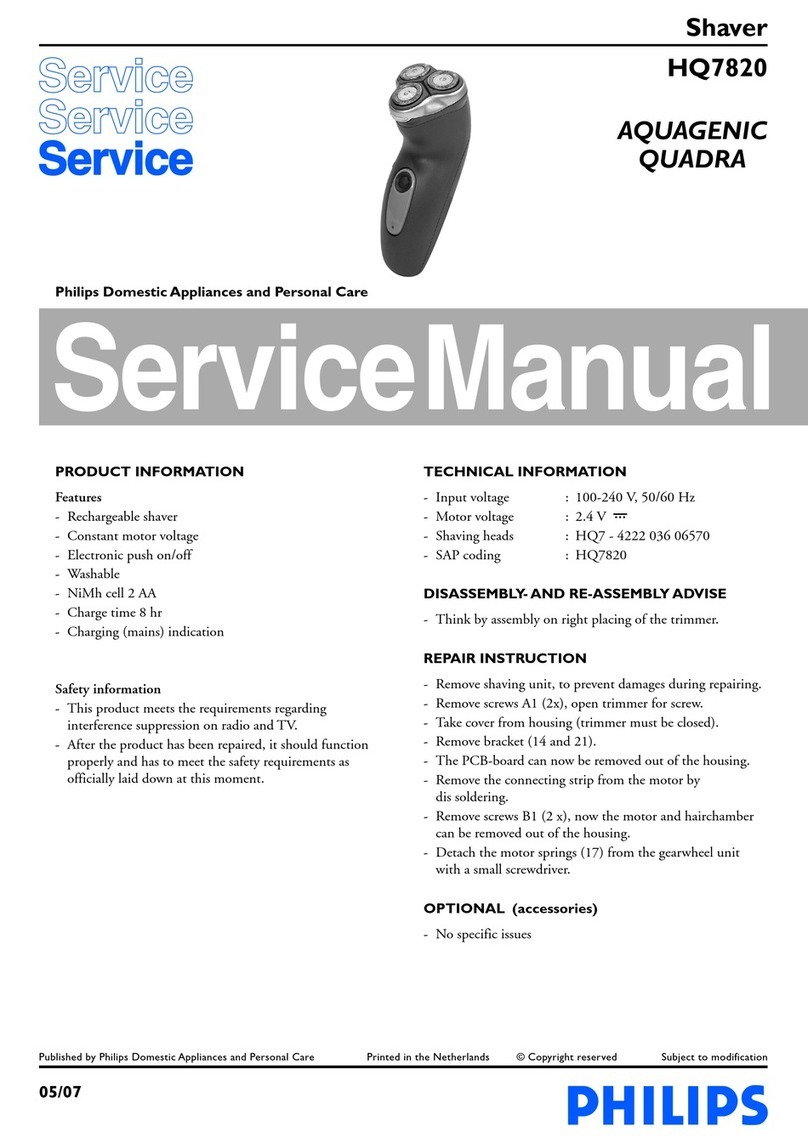 Philips HQ7820 User manual Philips HQ7820 User manual