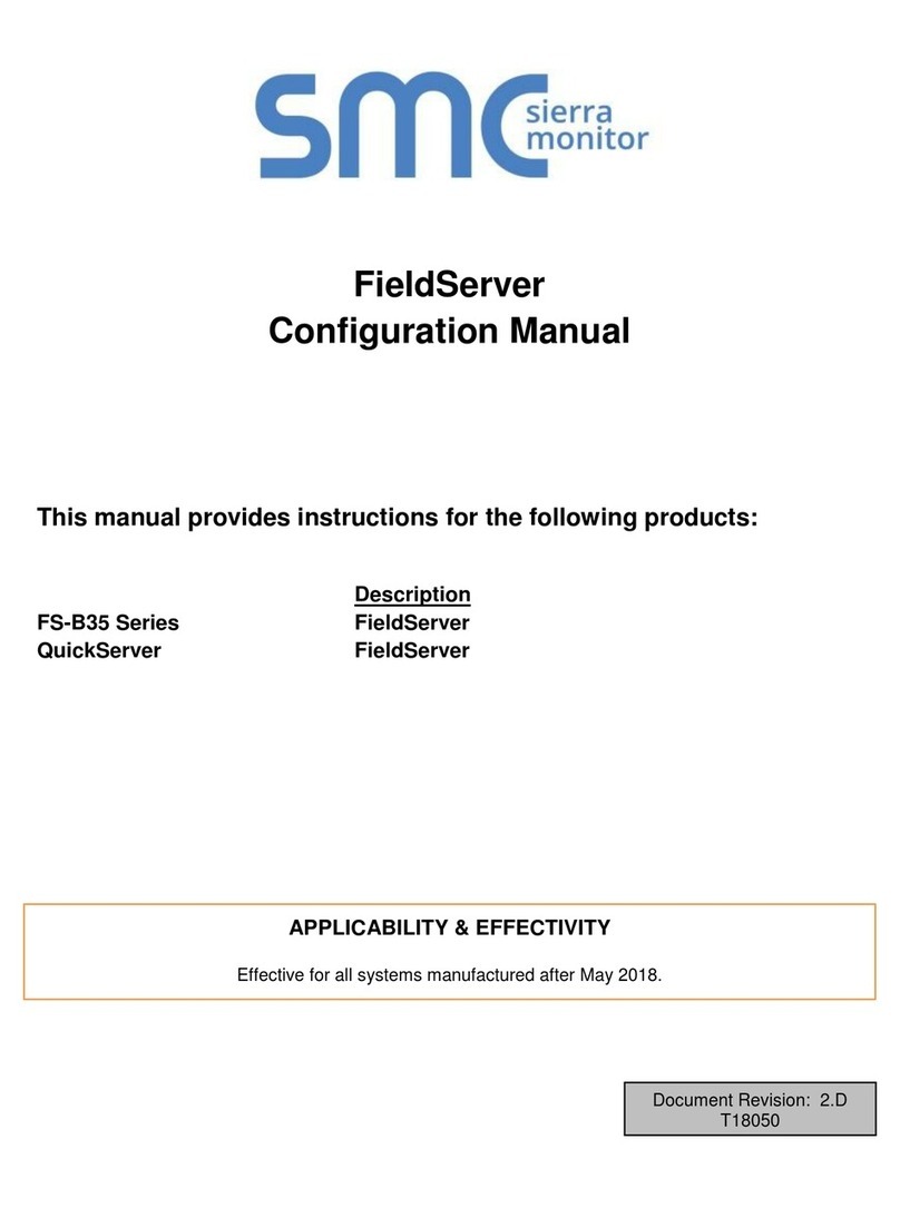SMC Sierra Monitor QuickServer Configuration manual
