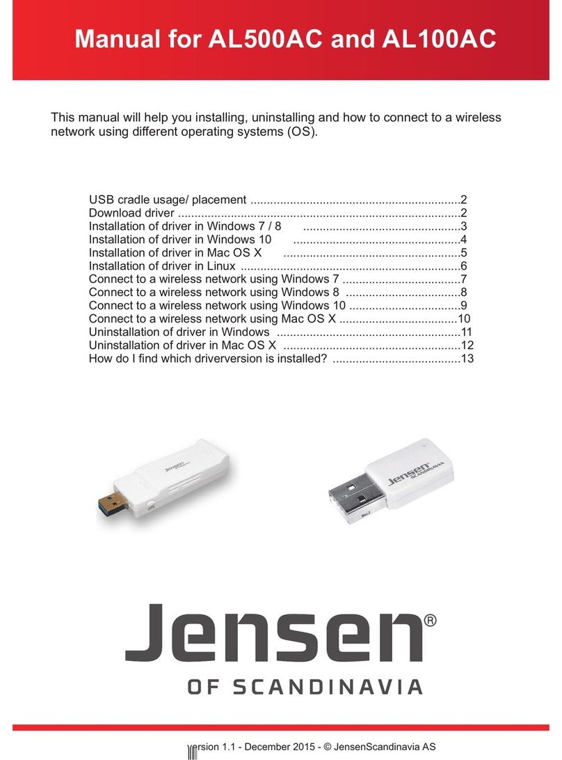 Jensen of Scandinavia AL500AC User manual