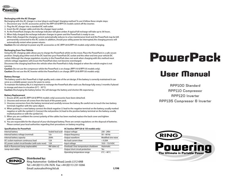 ring RPP100 Standard User manual