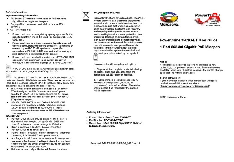 Microsemi PD-3501G-ET user guide