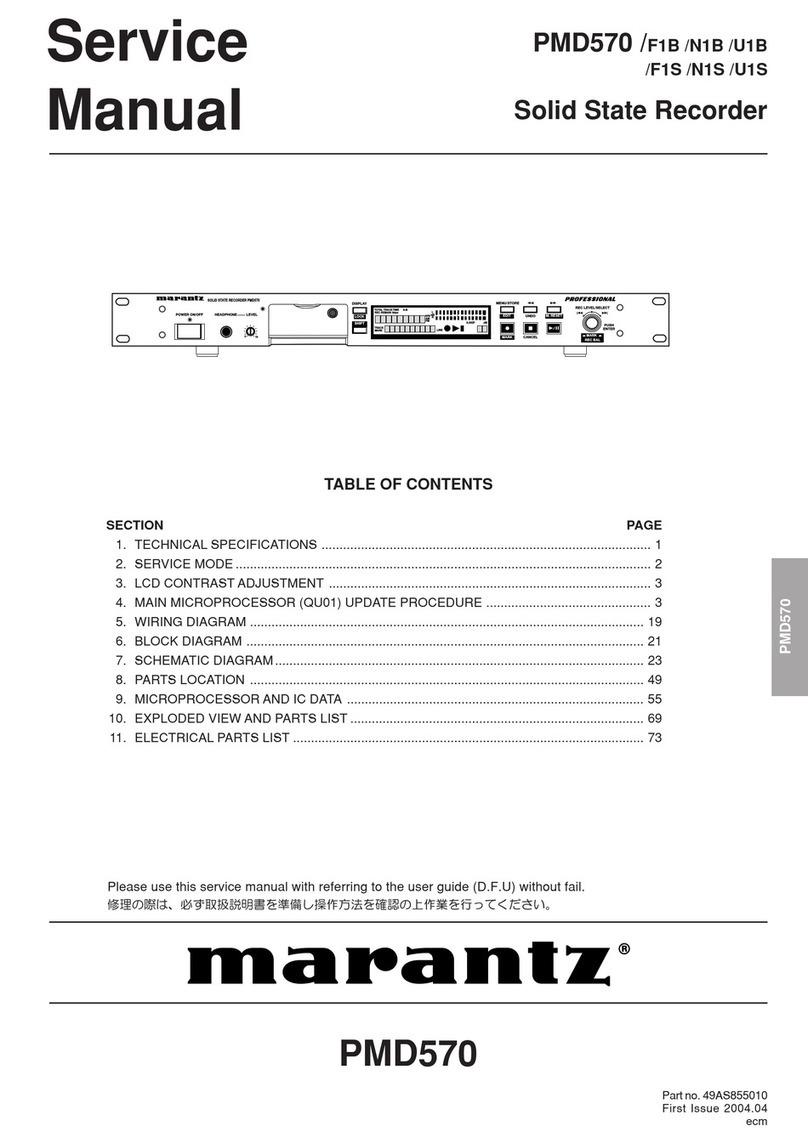 Marantz PMD570 User manual