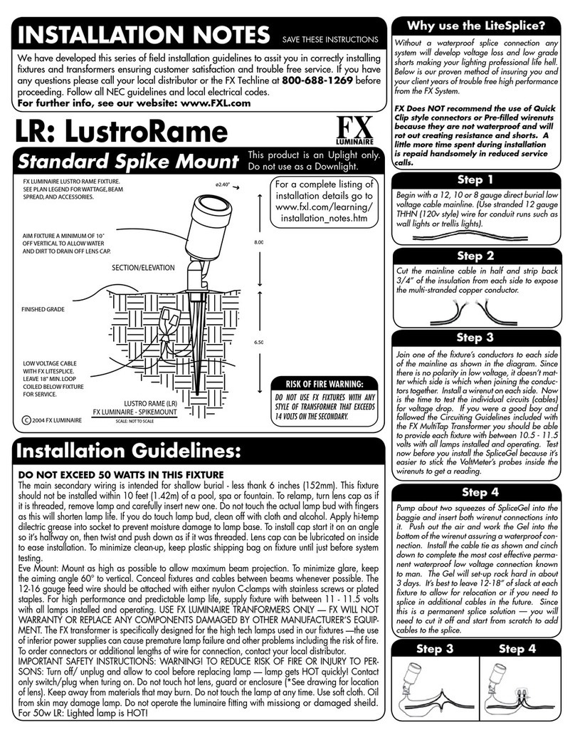 FXLuminaire LR Installation notes FXLuminaire LR Installation notes