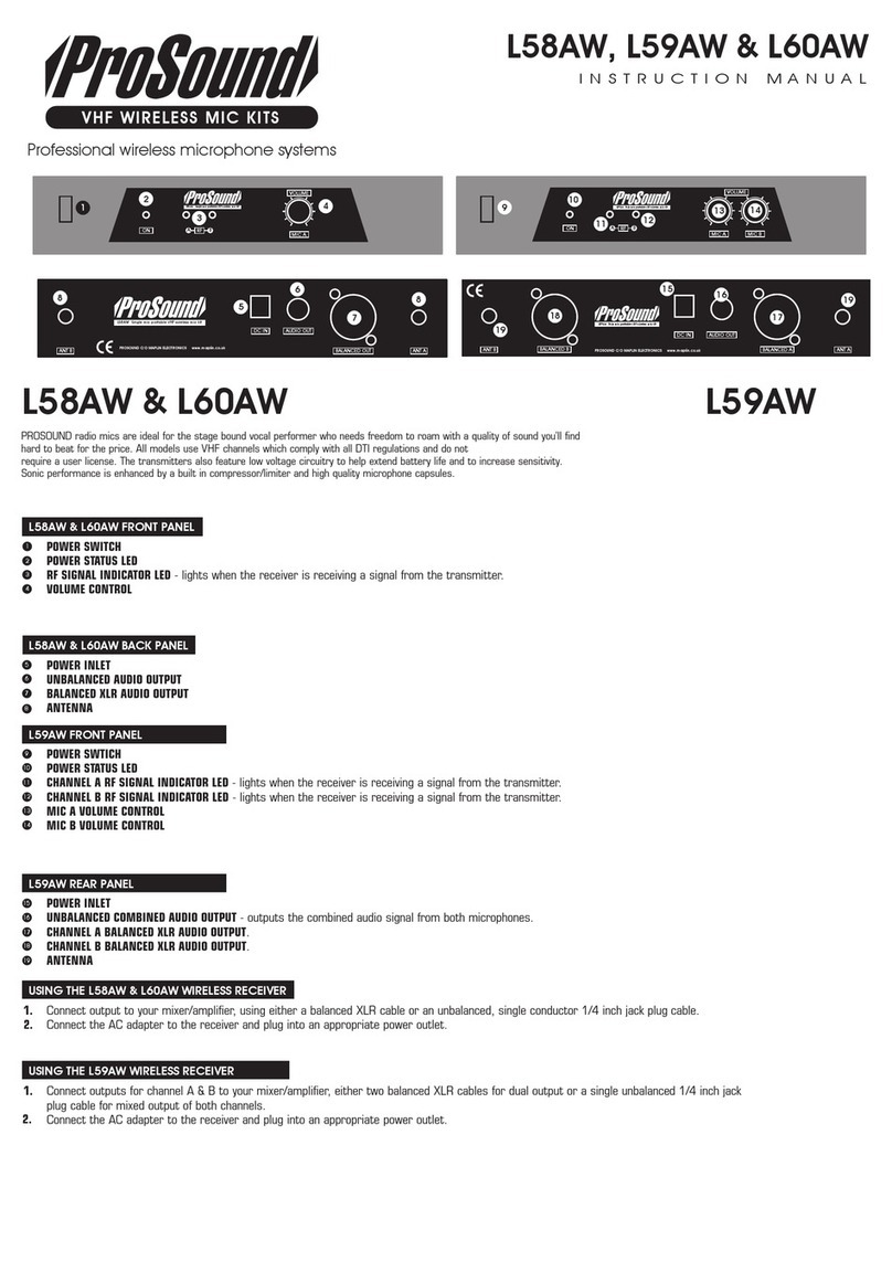 ProSound L58AW instruction manual