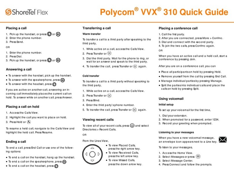 Polycom VVX 310 User manual