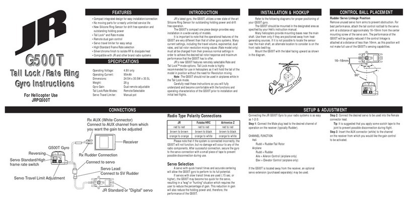 JR G500T User manual