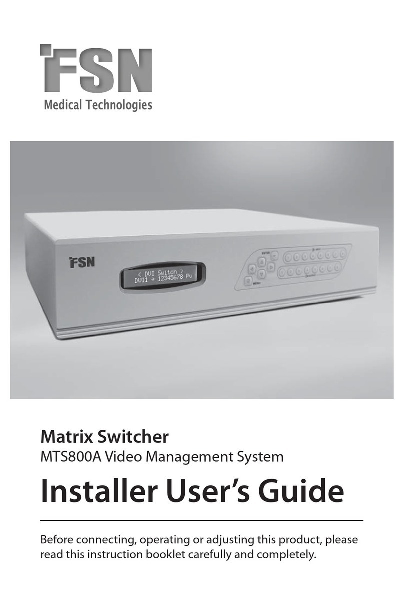 FSN MTS800A Installation and maintenance instructions