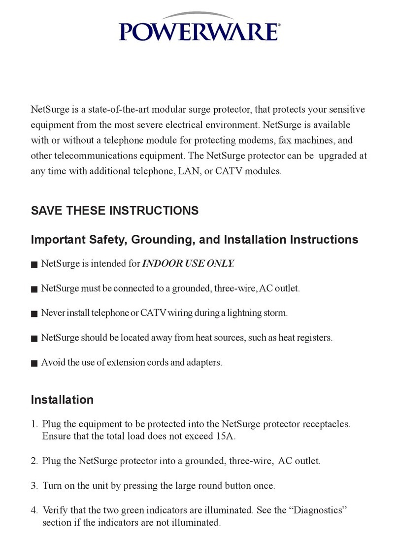 Powerware NetSurge Plus User manual
