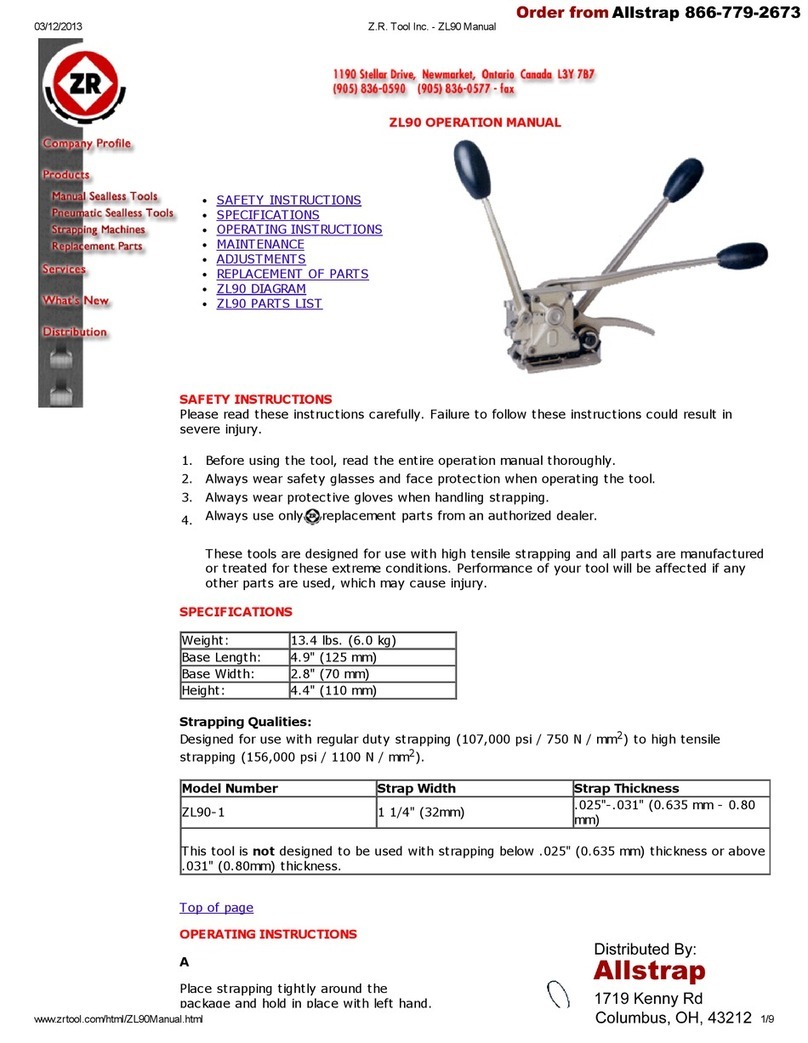 Z.R. Tools ZL90-1 Operation manual