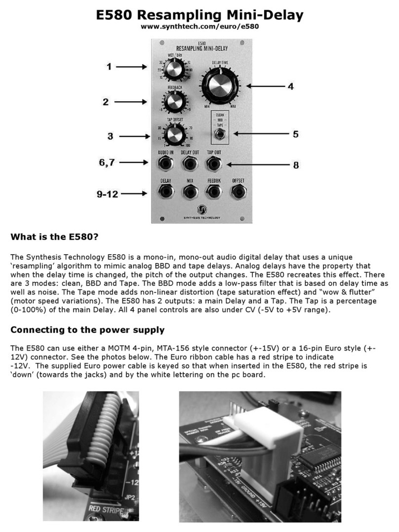 Synthesis Technology E580 manual