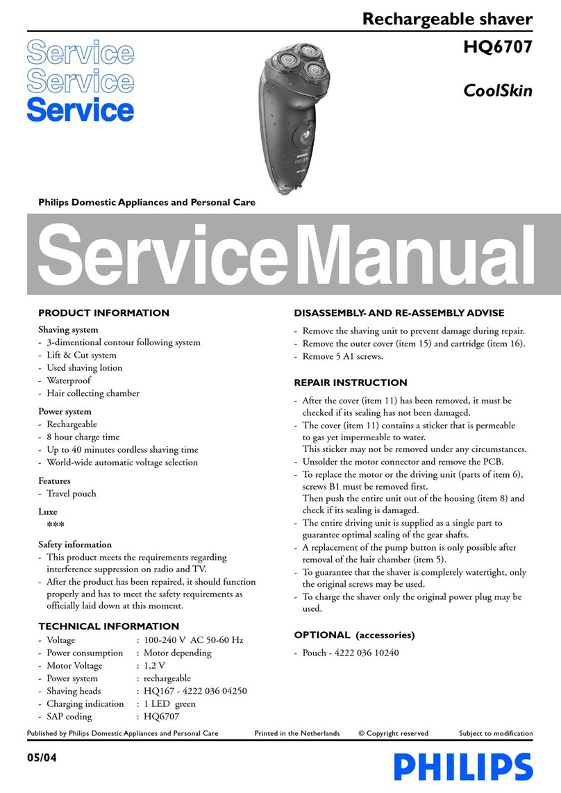 Philips CoolSkin HQ6707 User manual Philips CoolSkin HQ6707 User manual
