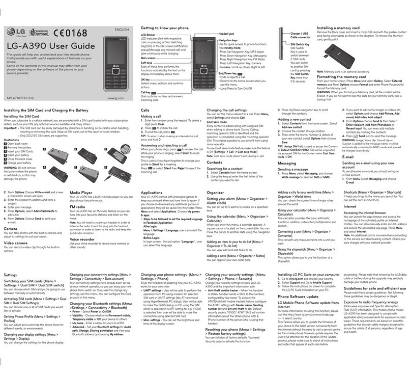 LG LG-A390 user guide
