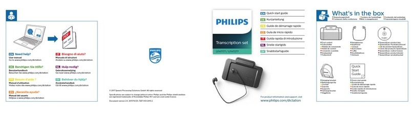Philips LFH7177 - SpeechExec Transcription Set User manual
