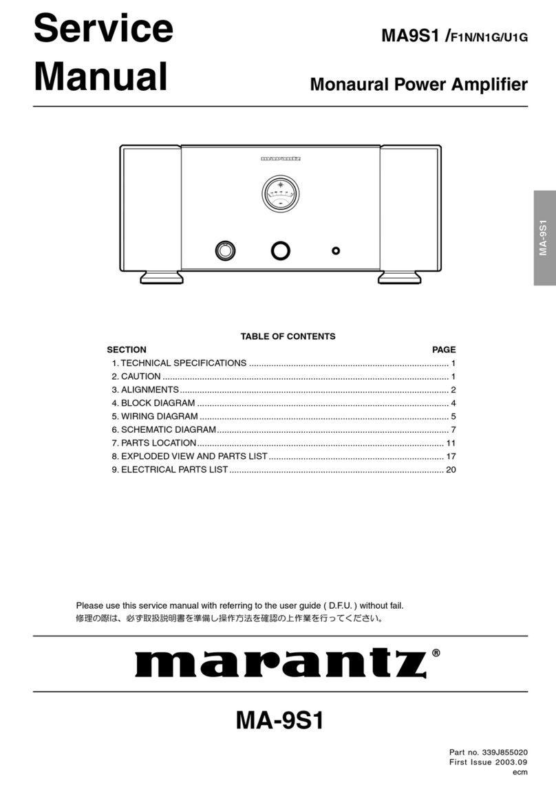 Marantz MA-9S1 User manual Marantz MA-9S1 User manual