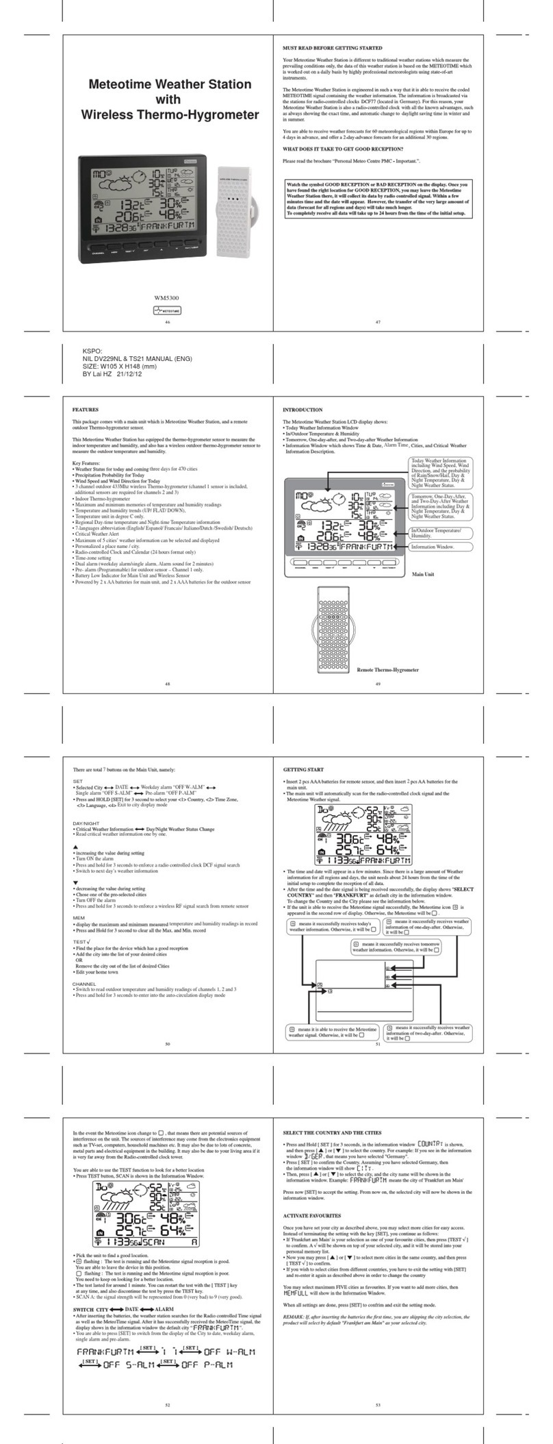Meteotime WM5300 manual