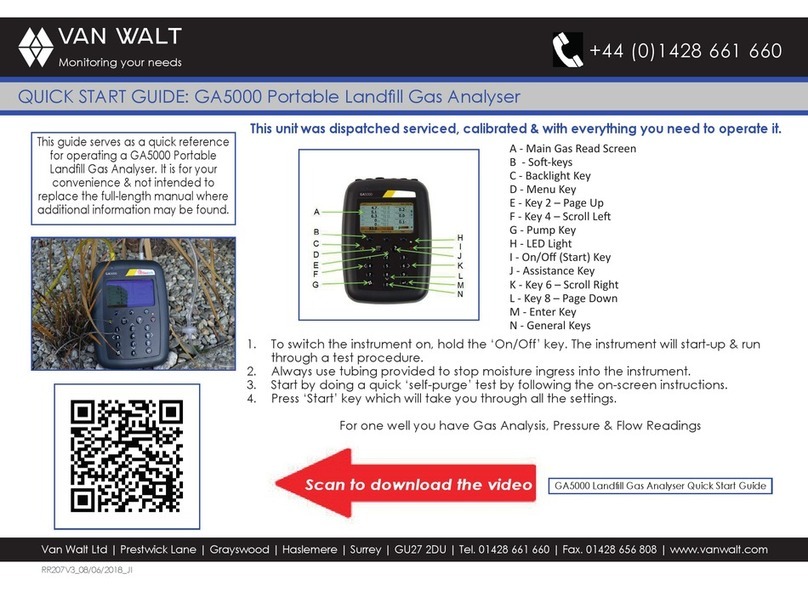 Van Walt GA5000 quick start guide