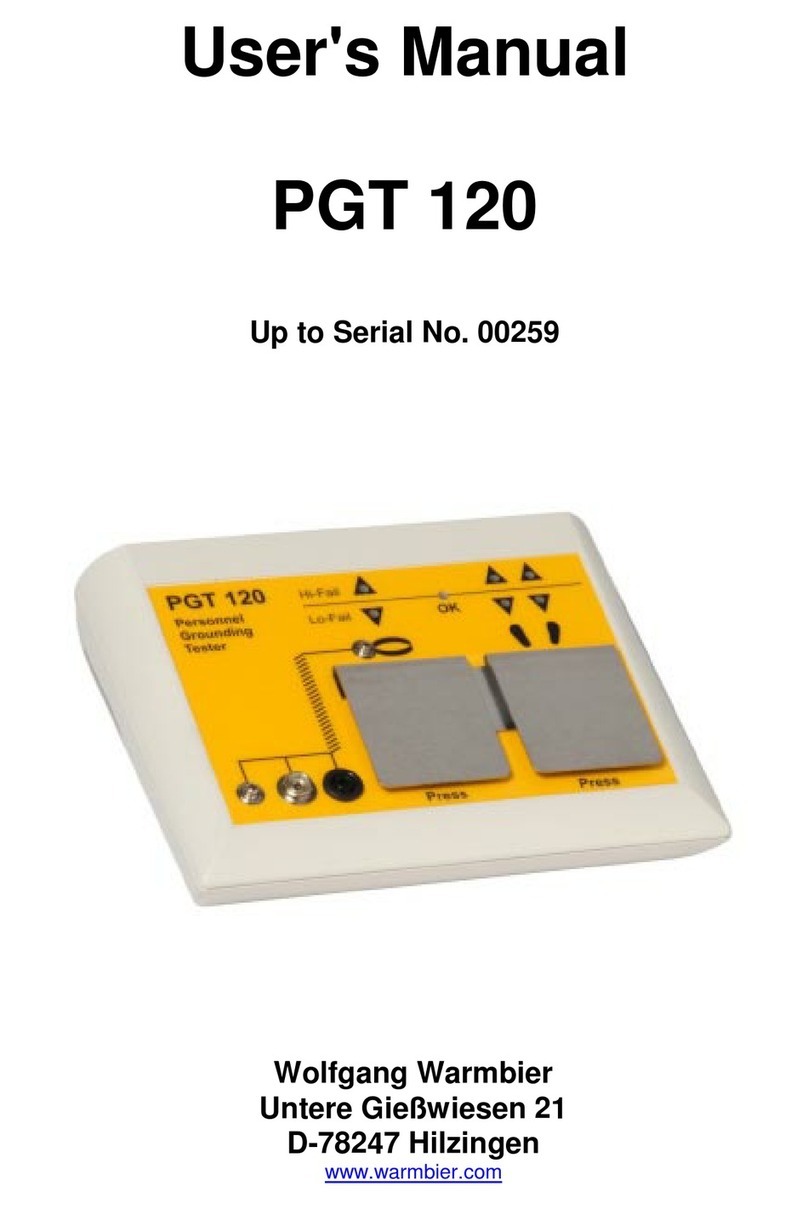 Warmbier PGT 120 user manual
