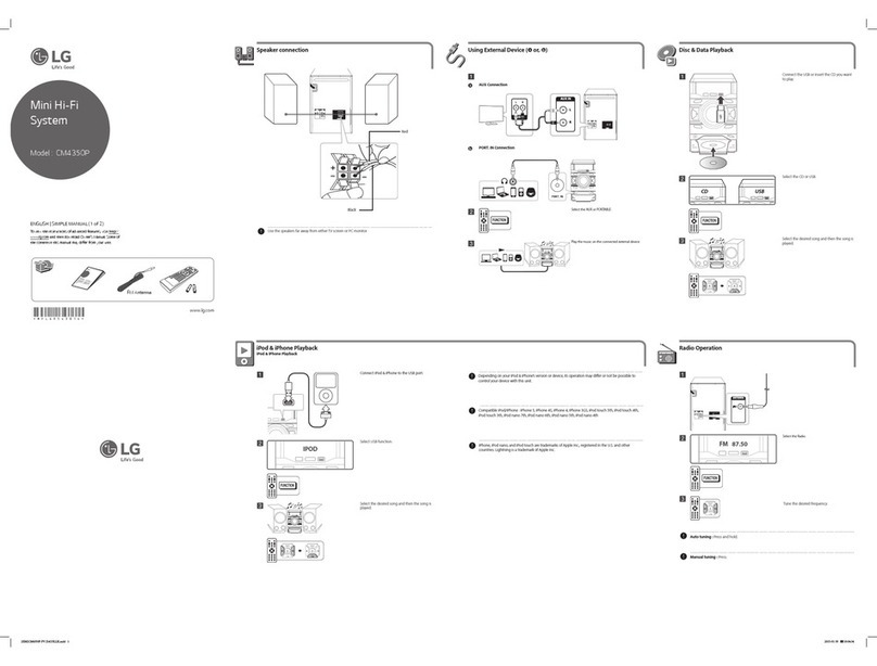 LG CM4350P Specification sheet