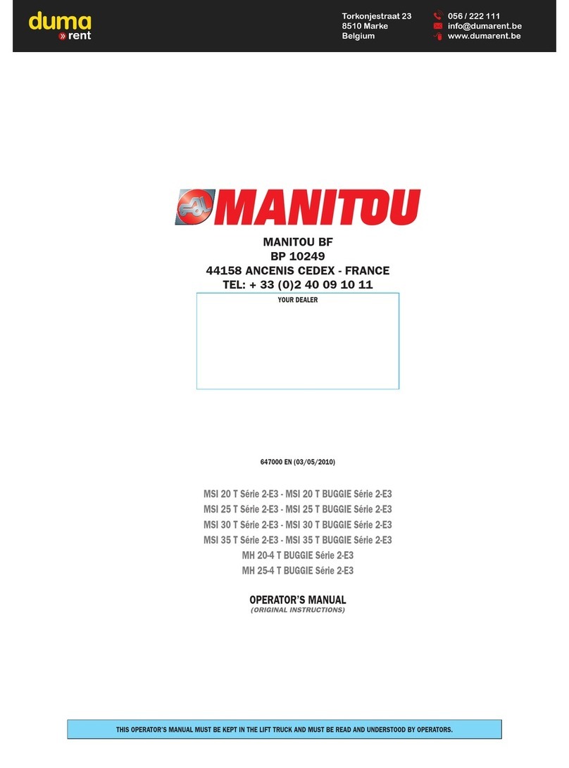 Manitou MSI 30 T BUGGIE Operator's manual
