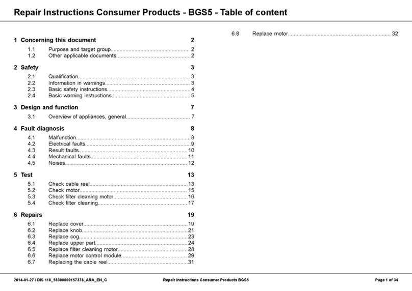 BSH BGS5 Repair instructions