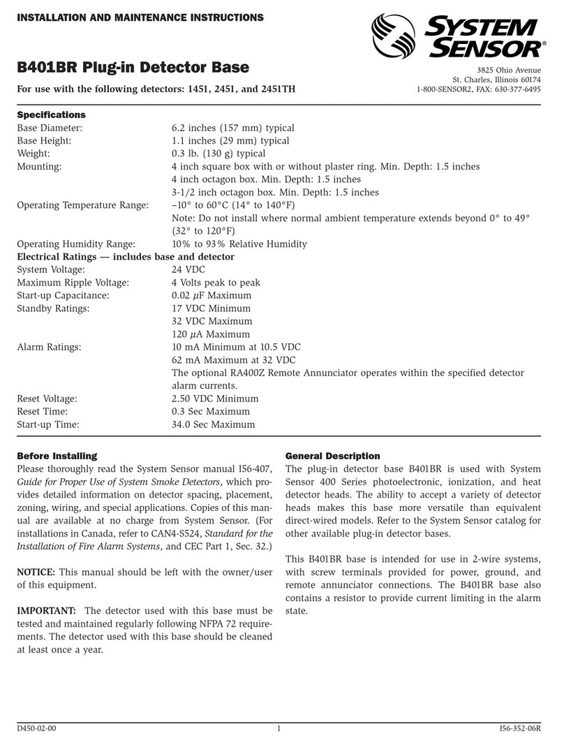 System Sensor B401BR User manual