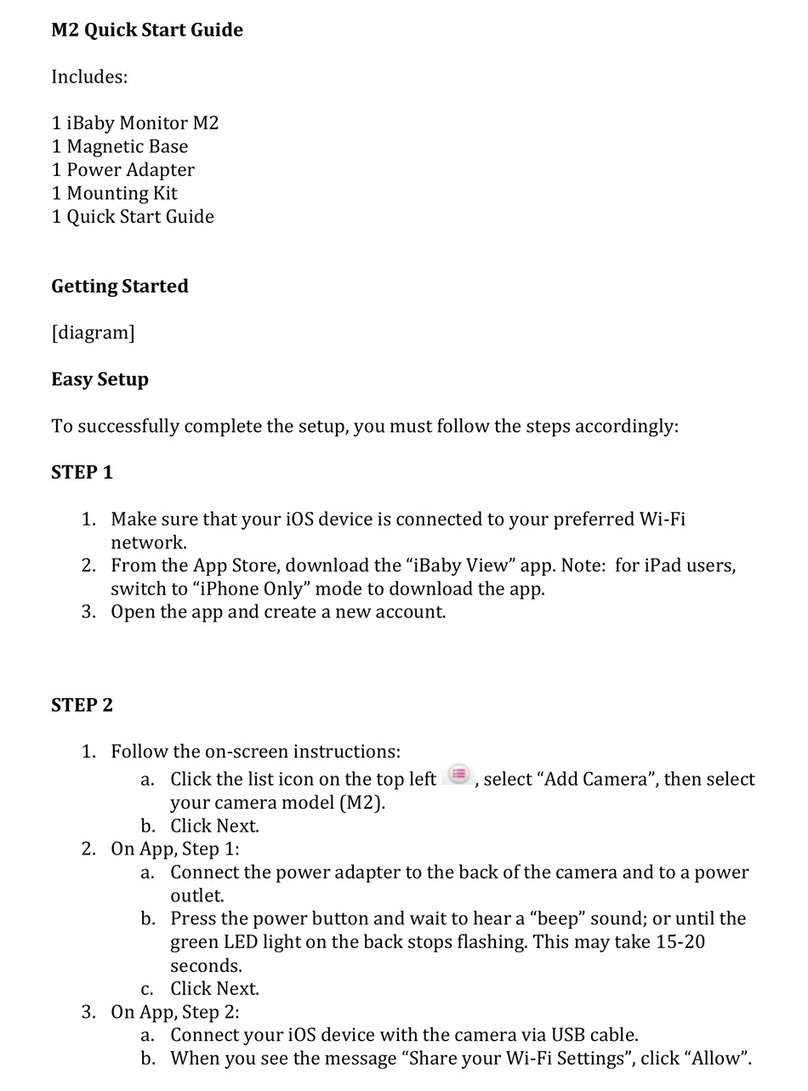 iBaby M2 quick start guide